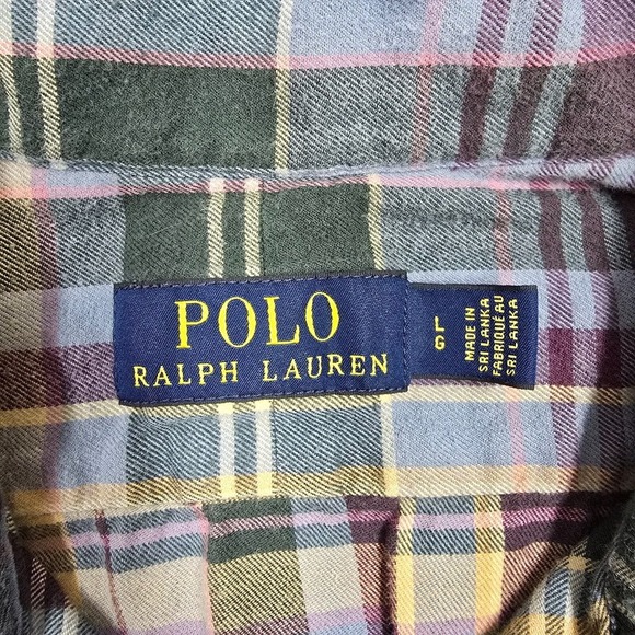 Polo Ralph Lauren Shirt Mens‎ Large Colorful Plaid Button Up Long Sleeve Office - Picture 5 of 10